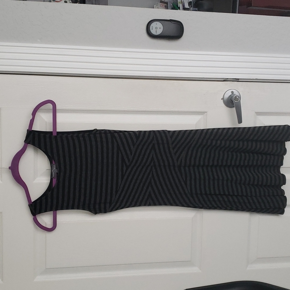 Black and grey striped dress